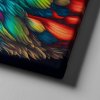 mockup of an art canvas on a wooden table 2586723