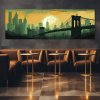 03 obraz na platne most brooklynsky new york zelena zluta cerna