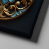obraz na platne zlato modra mandala geometrie 05