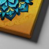 obraz na platne zluto modry kvet mandala posvatna geometrie 05