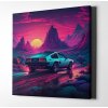 7583 01 retrowave synthwave vaporwave newwave auto obraz na platne