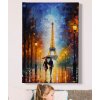 03 7900 milenci eiffelovka eiffelova vez ajfelovka pariz romantika noc obraz na platne