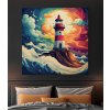 02 7951 majak lighthouse pobrezi divoke more skala obraz na platne