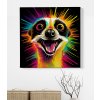 02 8205 kreslena barevna surikata meerkat surikaty vysmata smejici se obraz na platne