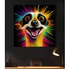04 8205 kreslena barevna surikata meerkat surikaty vysmata smejici se obraz na platne