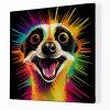 01 8205 kreslena barevna surikata meerkat surikaty vysmata smejici se obraz na platne