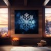 02 8313 mandala zima snih vlocka led geometrie obraz na platne