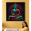 01 8376 barevny neonovy moderni buddha budha socha obraz na platne