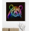01 8421 barevna panda medved medvidek hlava obraz na platne