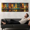 02 8947 barevna ulice mesto domy nocni obraz na platne