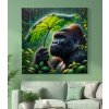 02 8547 gorila dest prales hlava list les opice obraz na platne