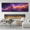 01 luxusni obraz na platne galaxie vesmir hvezda fialova zlata zluta