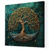 Zlatý strom života na kameni Emery,Obraz na plátně perspektiva