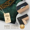 Strom života Zlatá žena Yggdrasil, emerald, zlato Obraz na plátně struktura plátna, háček a detail rámu premium