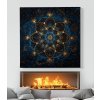 Mandala Vesmírný dotek, symbol, geometrie obraz na plátně bílý krb