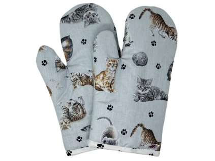 Kuchyňské chňapky kočky s klubíčkem