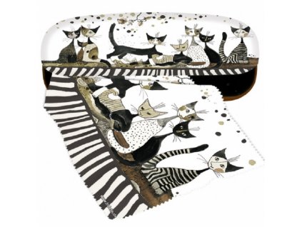 Poudzro na brýle kočky na šedém