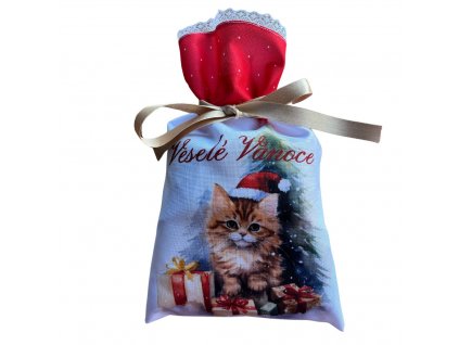 Vánoční pytlík s kočičkou