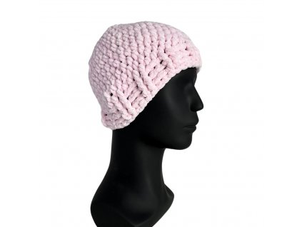 Zimní čepice světle růžová