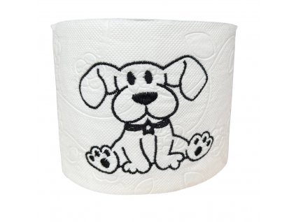 Toaletní papír sedící pejsek