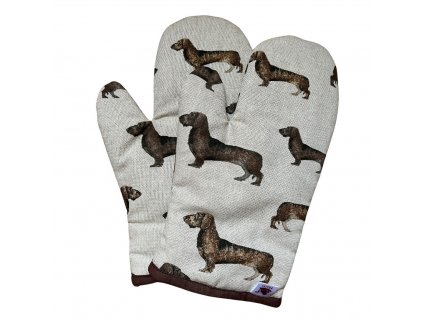 Chňapky jezevčíci na béžové