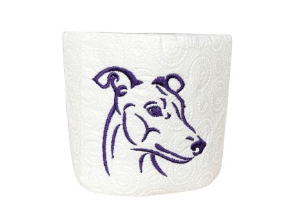 vyšívaný toaletní papír pes
