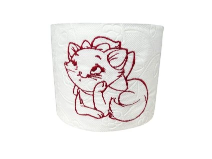 Vyšívaný toaletní papír kočka