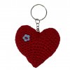 přívěsek na klíče srdíčko červené feliti