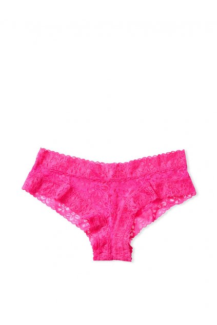 Victoria's Secret krajkové brazilské kalhotky Floral Lace Cheeky Panty