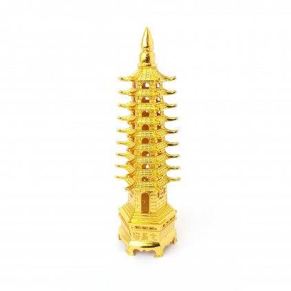 Feng šuej - Pagoda zlatá 13cm