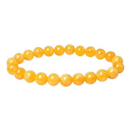 Jadeit žltý náramok – žlté korálky z prírodného kameňa