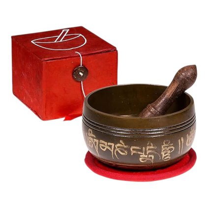 Tibetská spievajúca misa Ohm v darčekovom balení