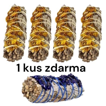 Biela šalvia zväzok so sinuátou 4+1 zdarma - fengsuej-obchod.sk