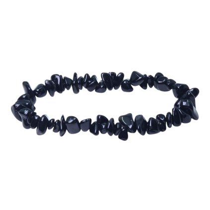 Obsidián sekaný náramok – čierny náramok z prírodného kameňa