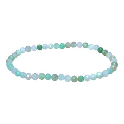 Chryzopras náramok – brúsené zelené korálky z prírodného kameňa