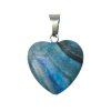 Achát modrý srdiečko prívesok