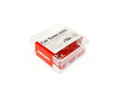Autopojistky MINI pouzdro 50 ks 10A
