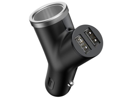 Nabíječka do auta BASEUS Y Typ 2xUSB 3,4A 40W černá