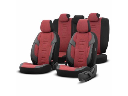 Sada autopotahů OTOM THRONE 103 RED 3-ZIP