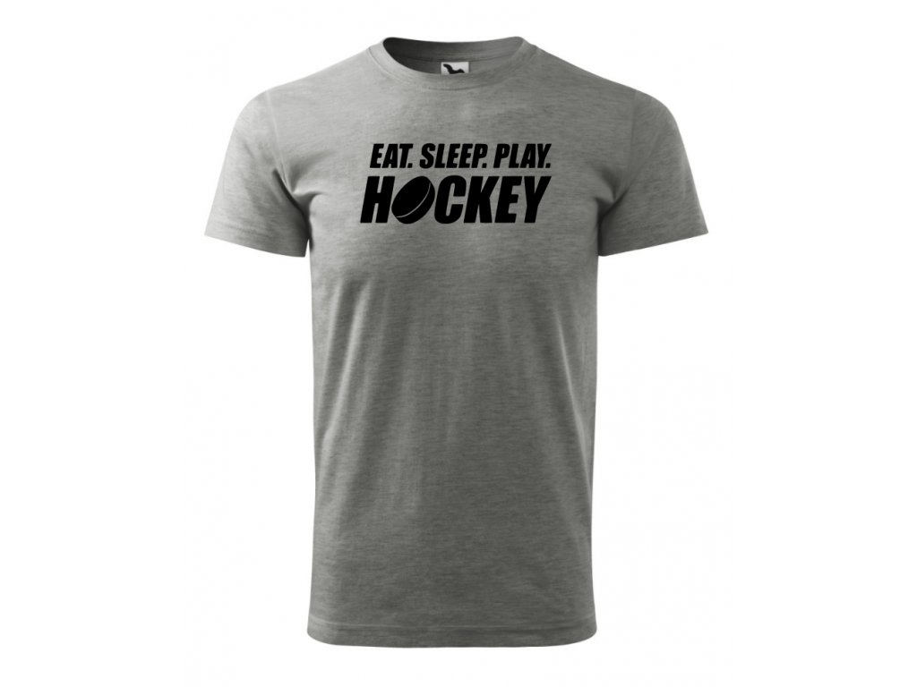 eat sleep hockey šedé