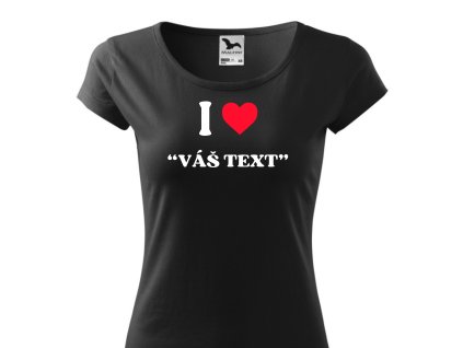 i love damske cerne Cropped