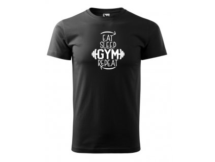 eat sleep gym černé