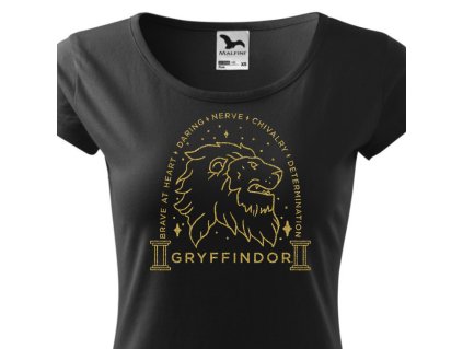 gryffindor brave damske cerne Cropped