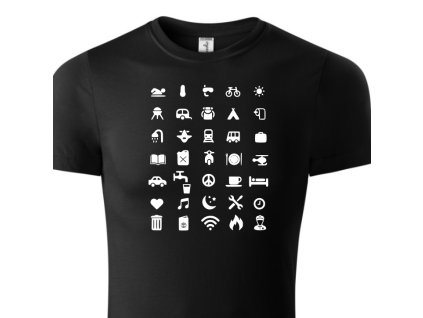 detske cestovni ikony cerne