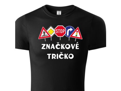 detske znackove tricko cerne