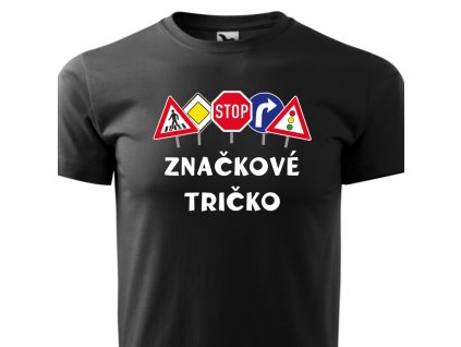 panske znackove tricko cerne