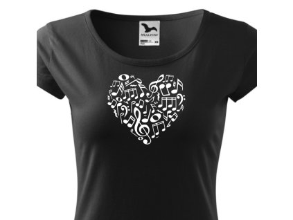 hudba srdce damske cerne