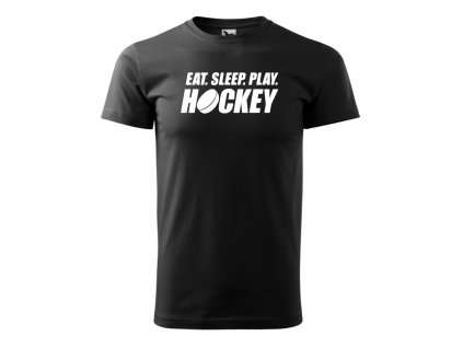 eat sleep hockey černé