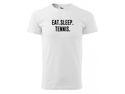 eat sleep tennis bílé