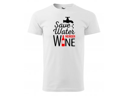 save water drink wine bílé